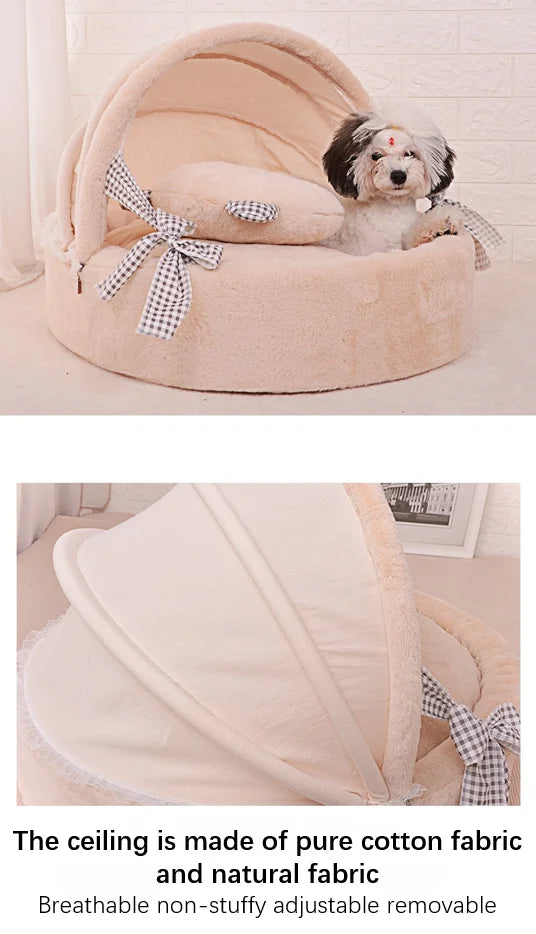 Warm Cat Bed for Portable Pet Beds Sweet Kittens Basket Cushion Cat Pillow Mat Tent Puppy Nest Cave Cats House Goods Dog Bed